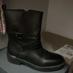 DKNY Black Moto Boots